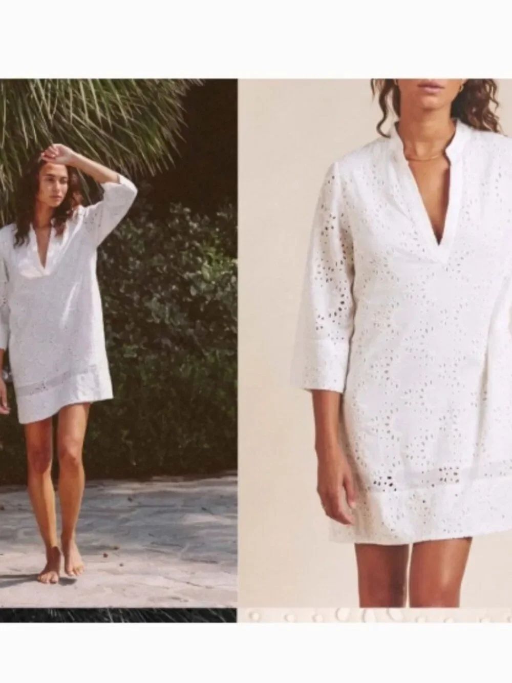 Like New! Trovata Birds of Paradis Dress  100% Cotton White Eyelet Size Unknown